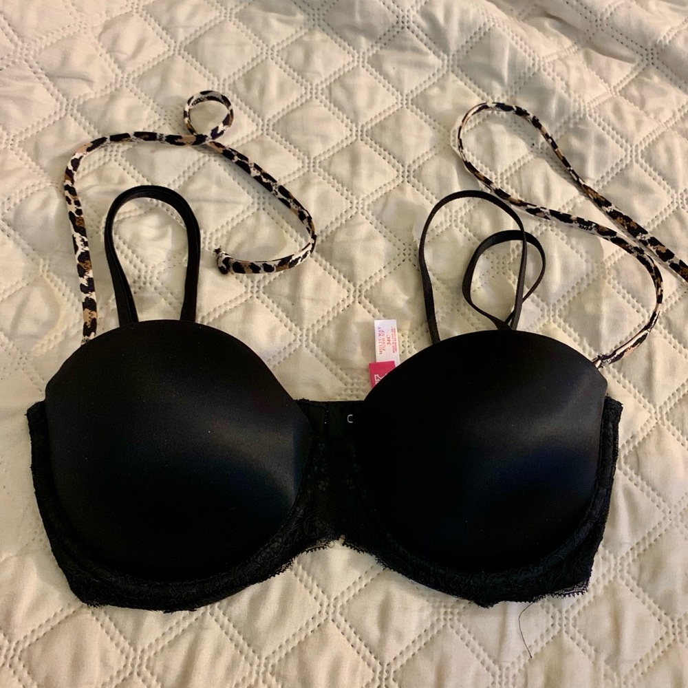 VS PINK Black Multi-Way Push-Up Bra